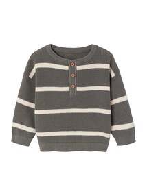 Baby Pullover Wabenstrick mit Knopfleiste