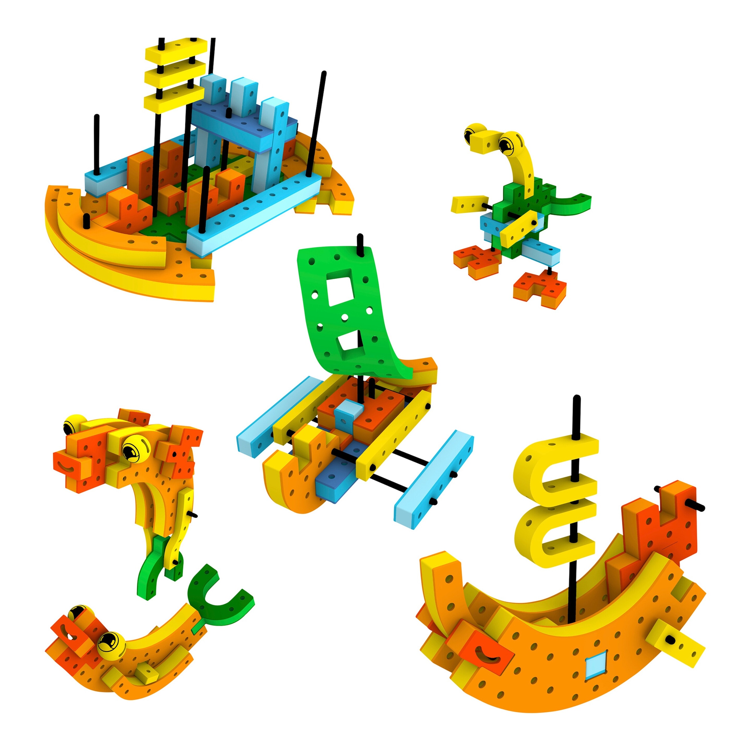 Bau Set Combiner 65 Teile