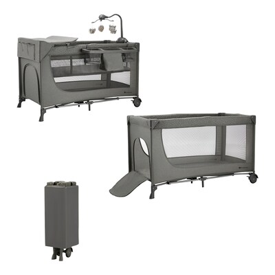Kinderkraft Reisebett JOY 2 3in1 dark grey