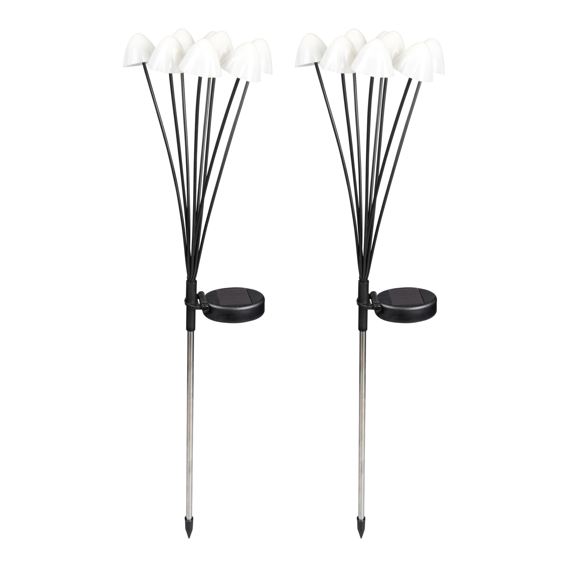 LED-Solar-Stecker „Pilze“, 2 Stück