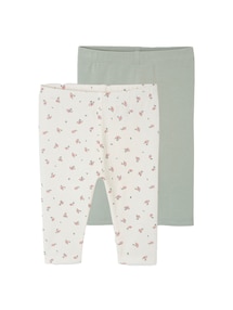 Bio-Kollektion: 2er-Pack Baby Leggings BASIC