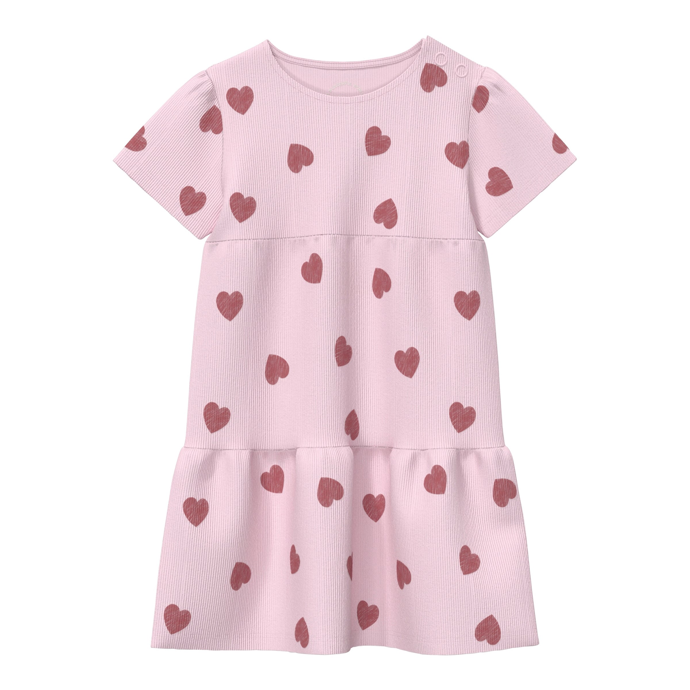 S.Oliver Kleid kurzarm Herzen Rippqualität