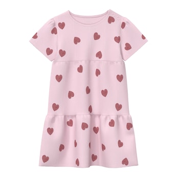 Robe manches courtes coeurs côtes