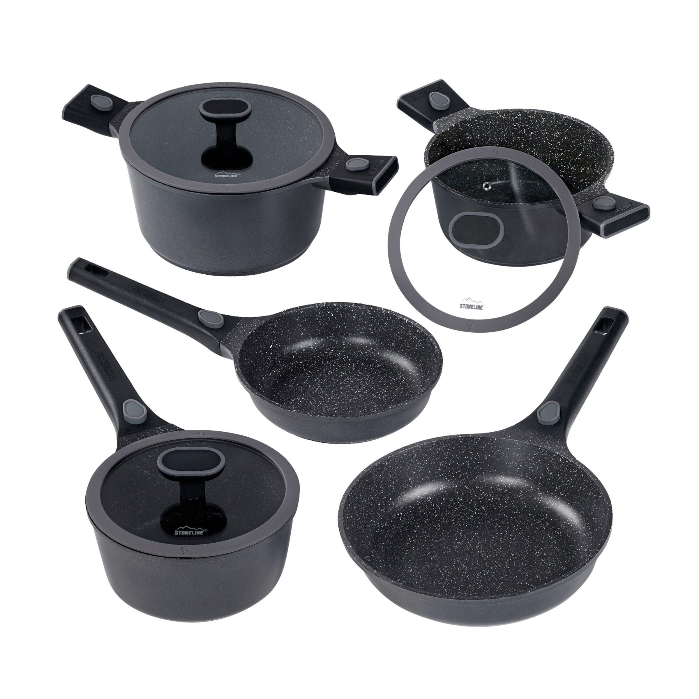 STONELINE® STONELINE SMART Kochgeschirr-Set 8-teilig 18/20/24 | mit Deckeln - Gr