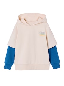 Kapuzensweatshirt im Lagenlook Jungen mit Recycling-Polyester