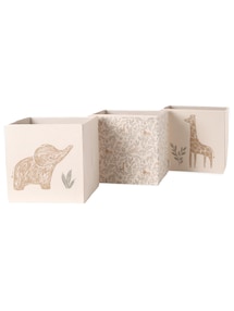 3er-Set Kinderzimmer Aufbewahrungsboxen BABYLON