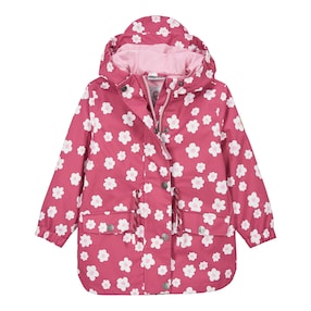 Regenparka mit Kapuze Blumen