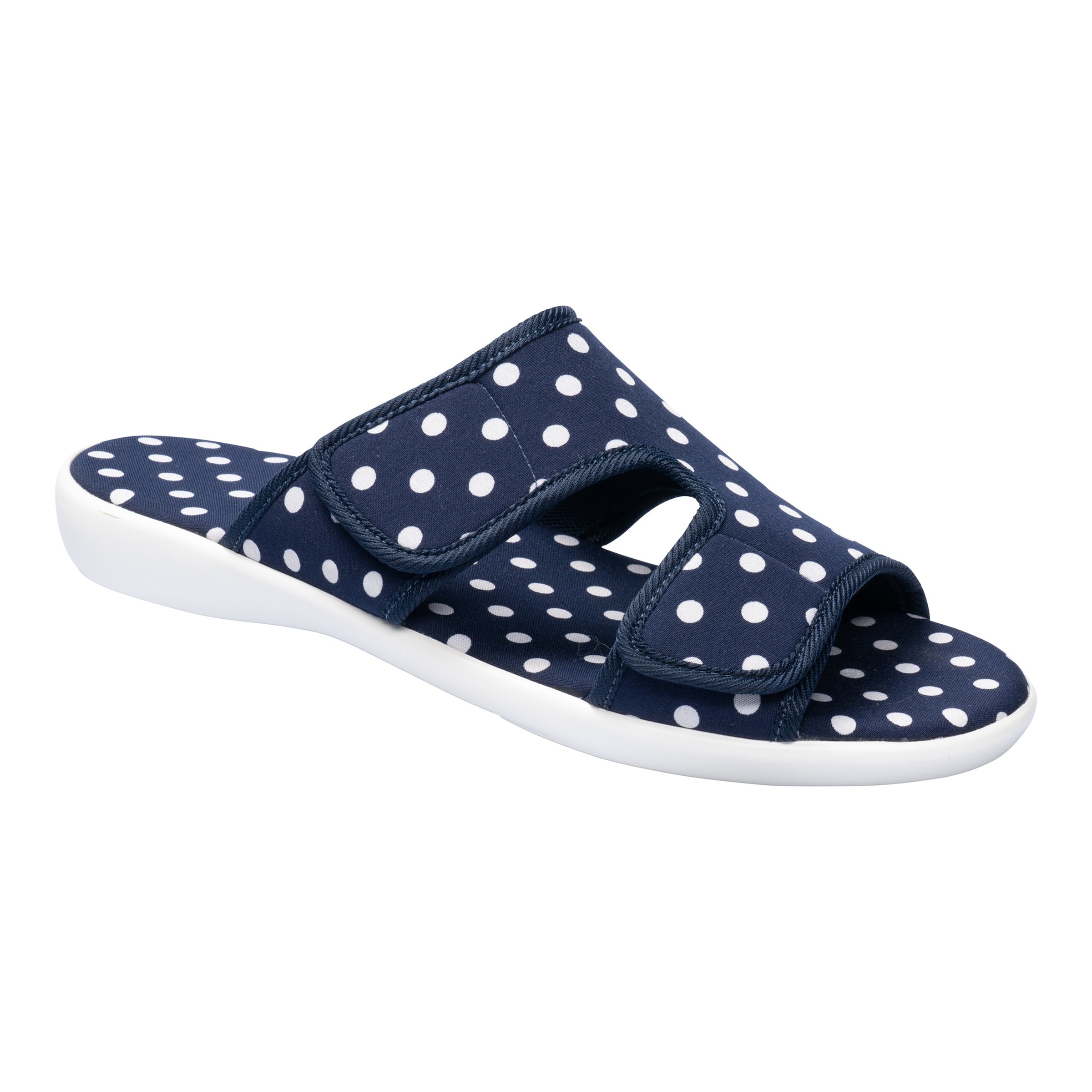 wonderwalk Doppelklett-Pantolette „Punkte“, Größe: 39