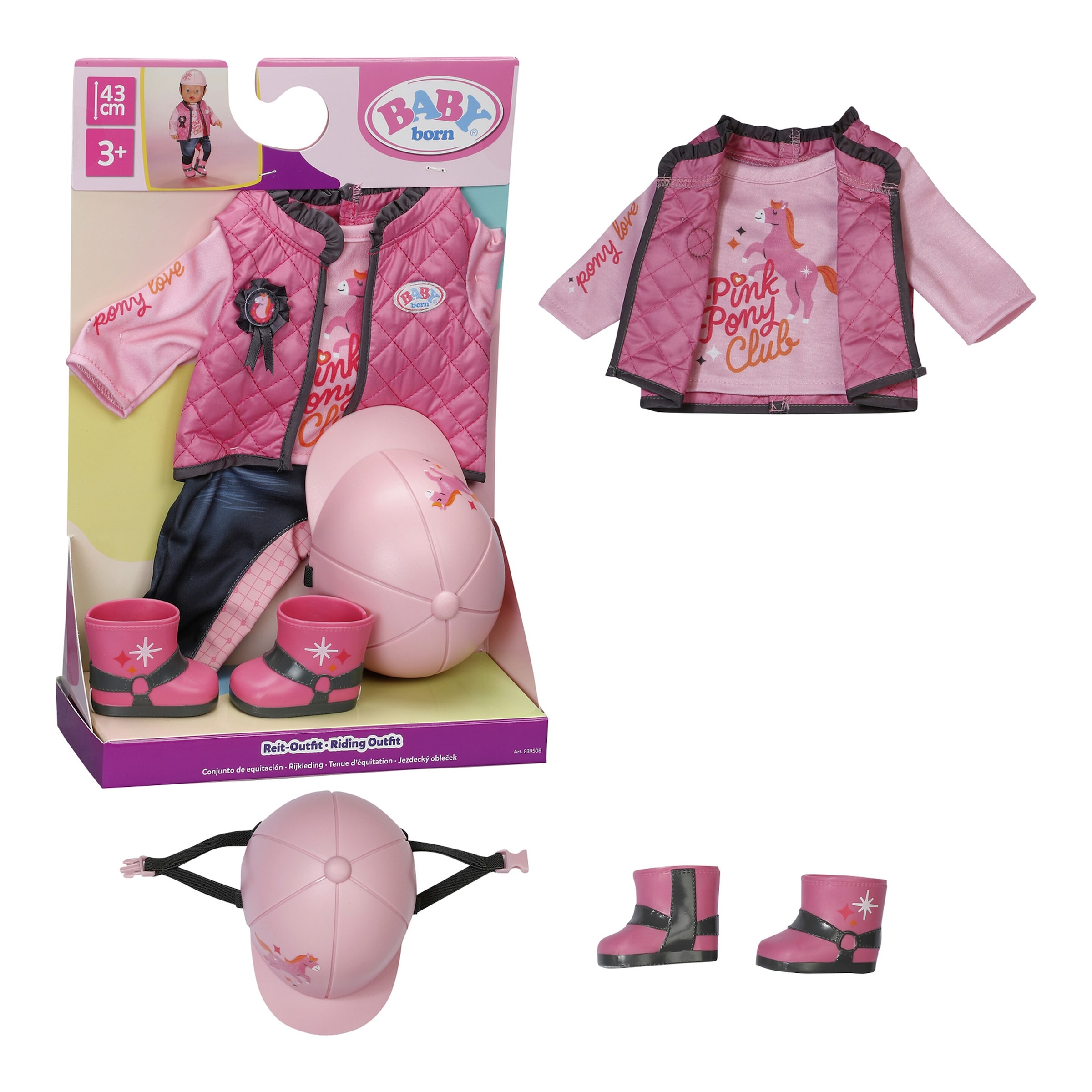 Zapf Creation Baby Born Puppen Outfit Reit Outfit 43cm