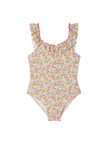 Mädchen Badeanzug mit Volants BLUMENWIESE Mama-Tochter-Capsule