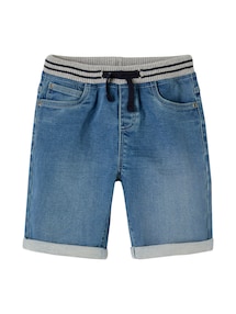 Jungen Shorts mit Dehnbund, Denim-Look