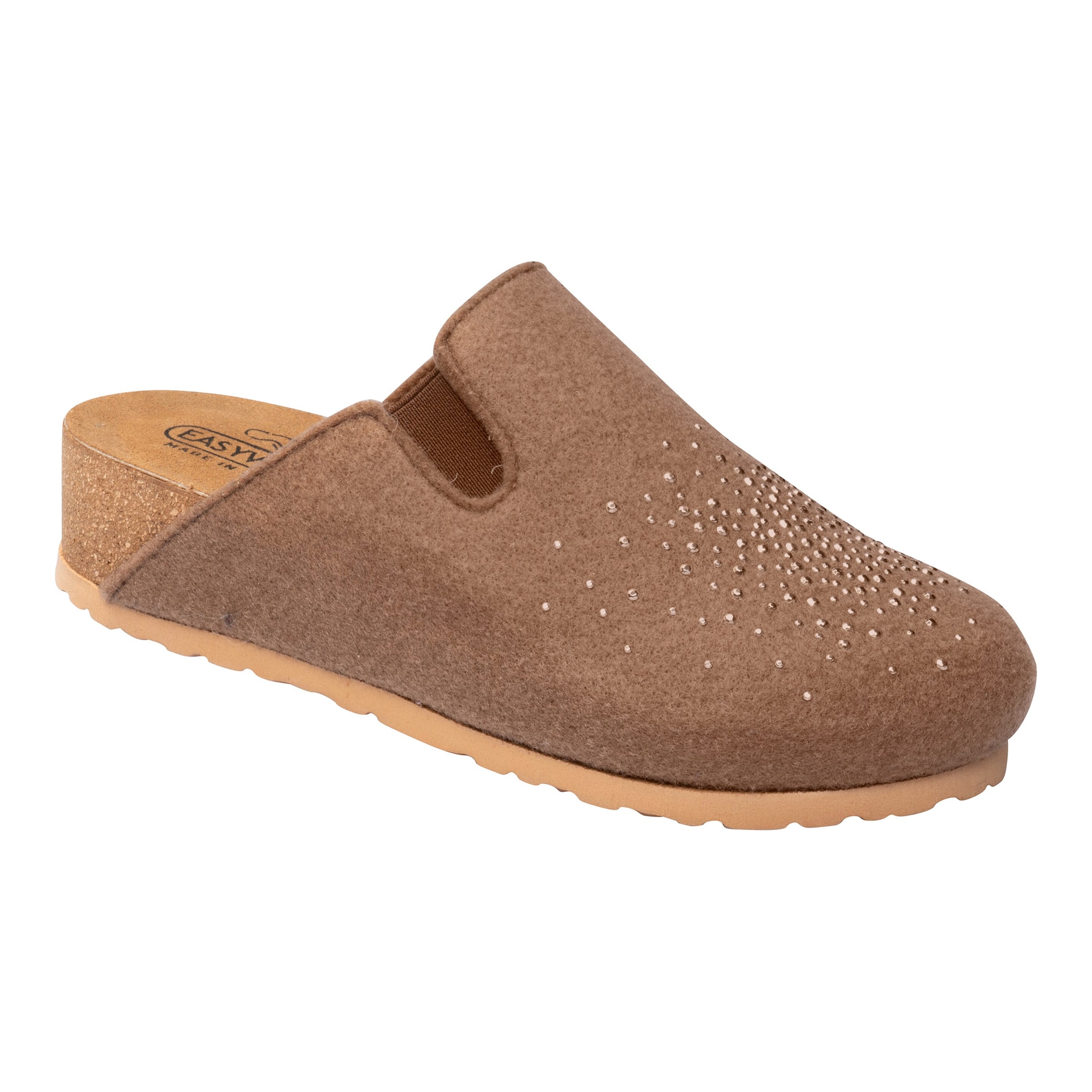Damen Clogs, mit Glitzer beige Damen
