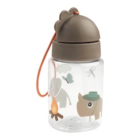 Trinkflasche mit Strohhalm