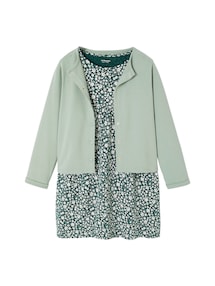 Mädchen-Set: Sweatjacke & Blumenkleid