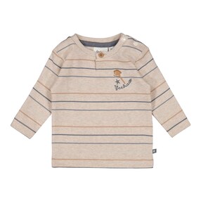 Henley-Shirt langarm Ringel