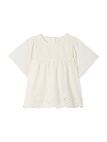 Baby Bluse mit Lochstickereien