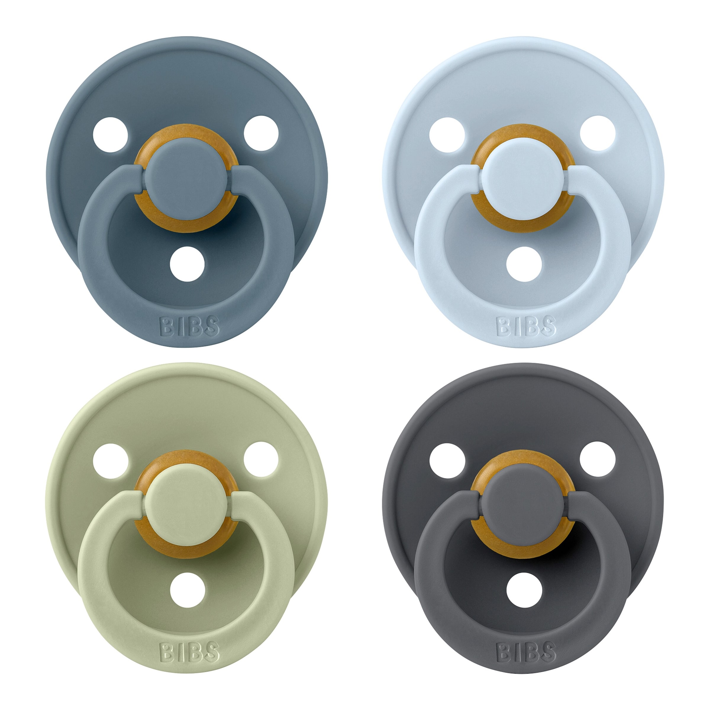 Bibs 4er-Pack Colour Schnuller Latex, ab 6M