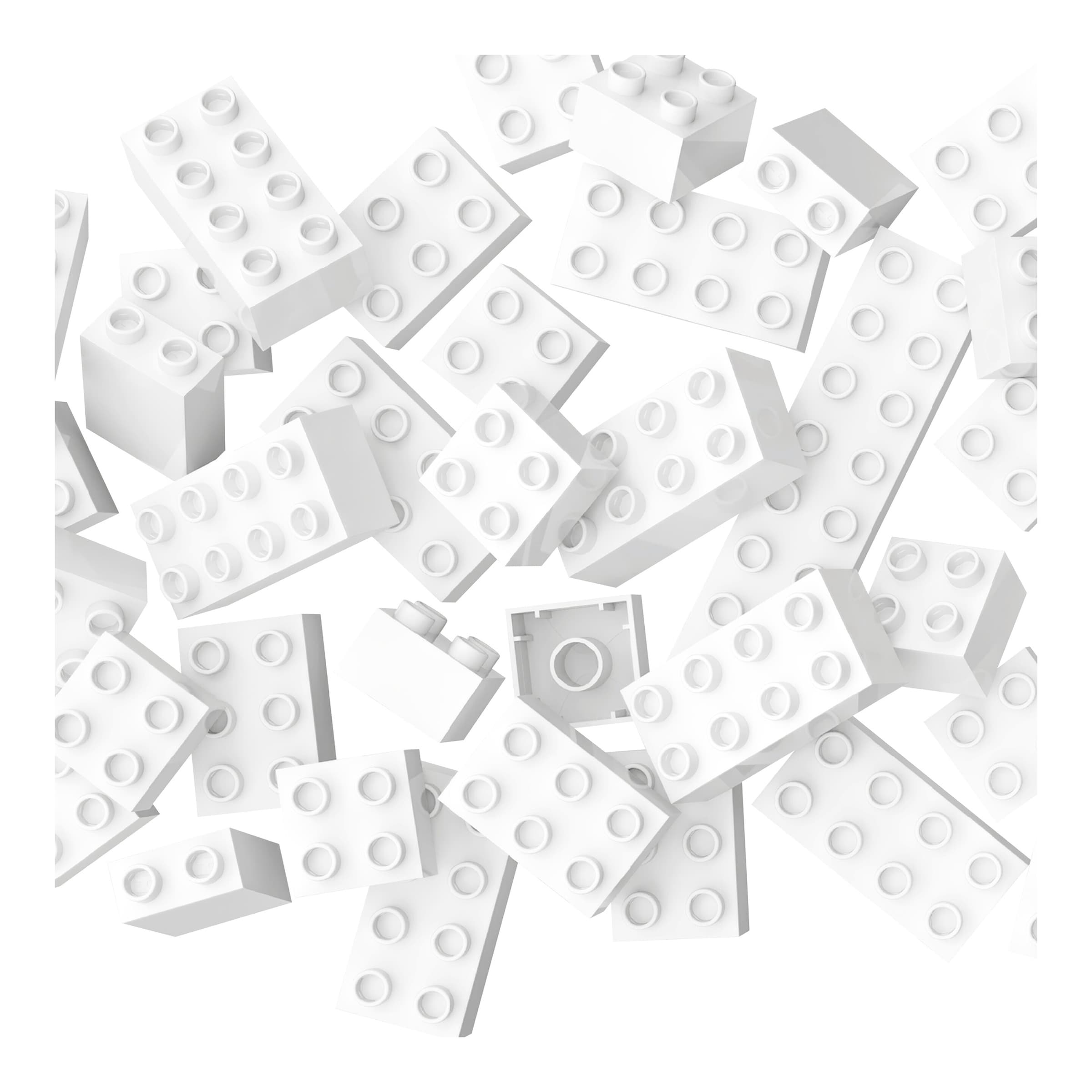 Kugelbahn Zubehör Weiße Bausteine Set 120-tlg.