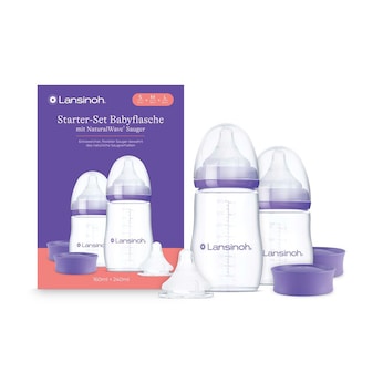 Kit de démarrage biberons avec tétines NaturalWave®, large goulot