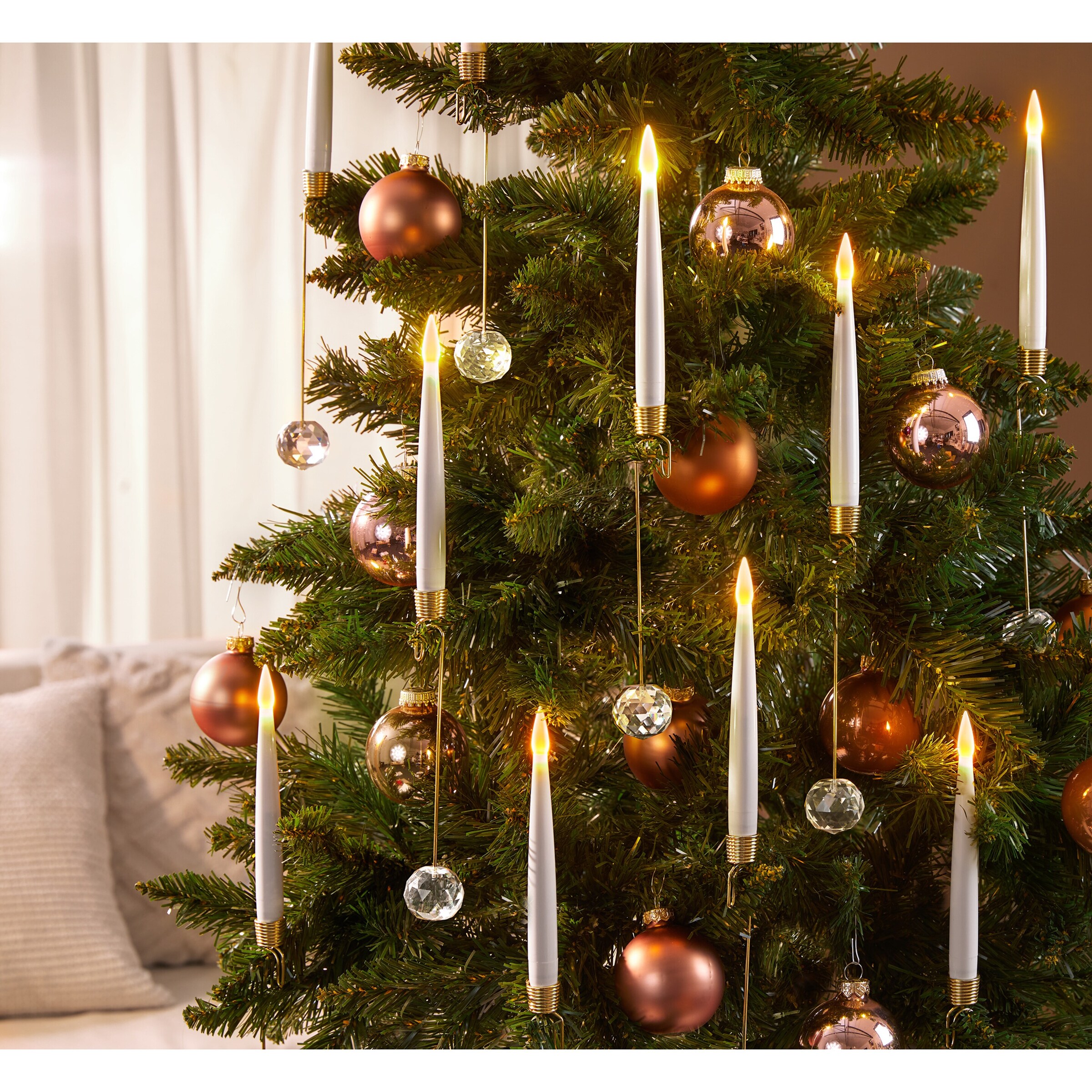 LED-Hängekerzen, 10 Stück