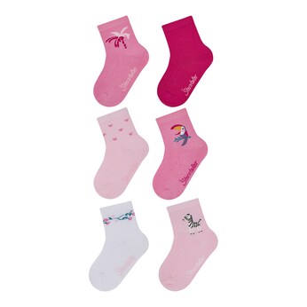 6er-Pack Socken Blumen Tiere Herzen