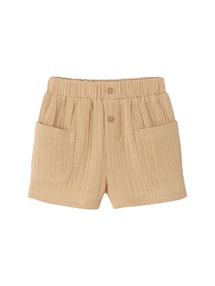 Shorts Mädchen Baby mit Dehnbund, Musselin