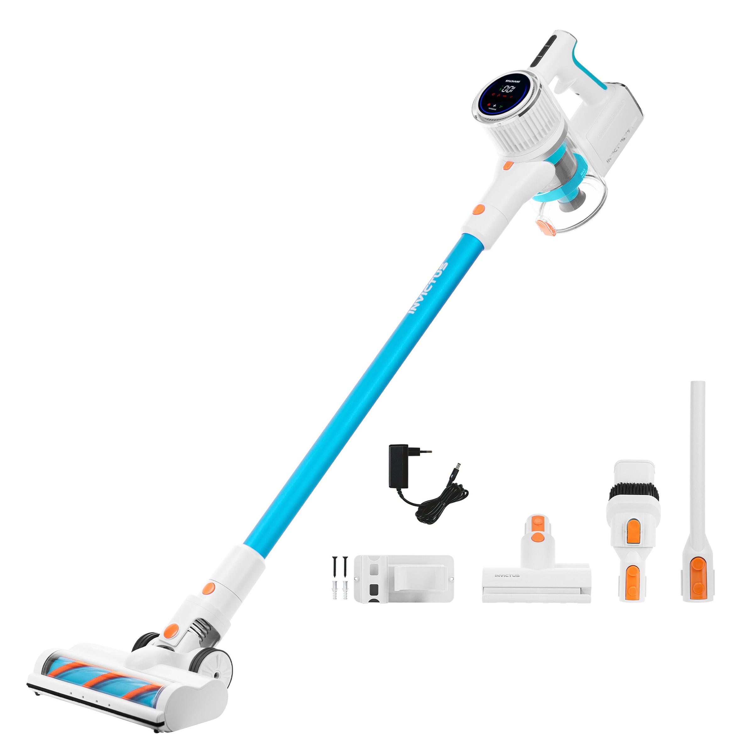 Akku-Staubsauger Invictus X7 Facelift, 14-teilig weiss blau