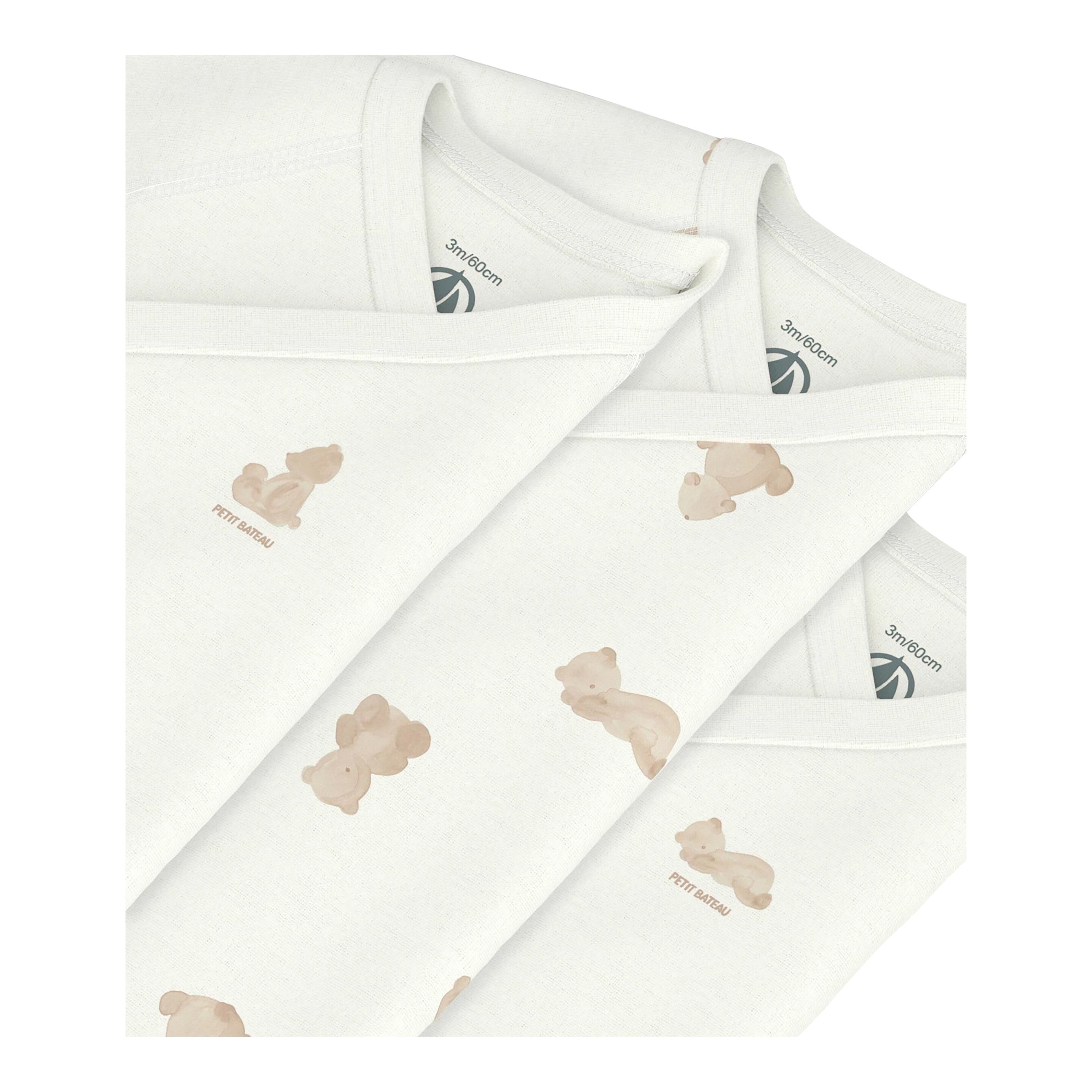 3er-Pack Wickelbodys kurzarm Bären