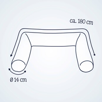 Bettschlange Jersey 180 cm