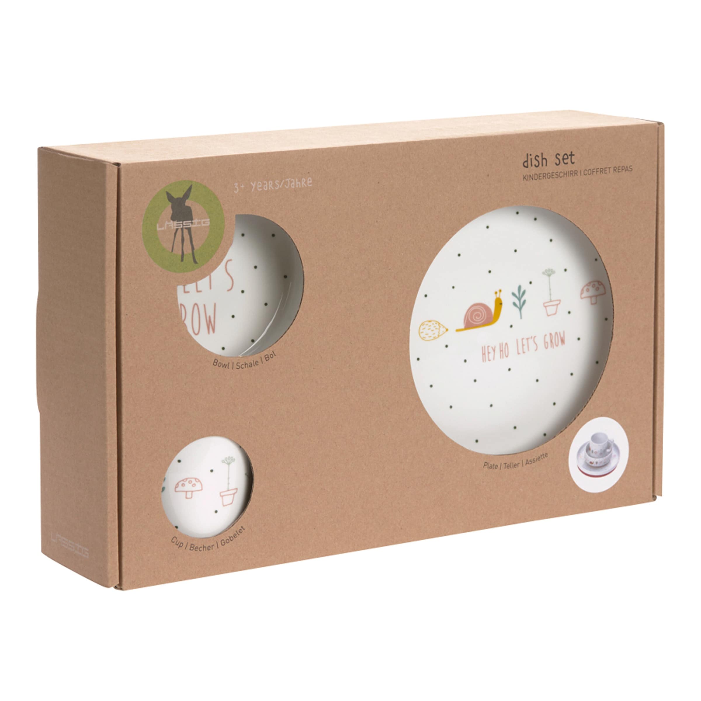 3-tlg. Geschirrset Porzellan