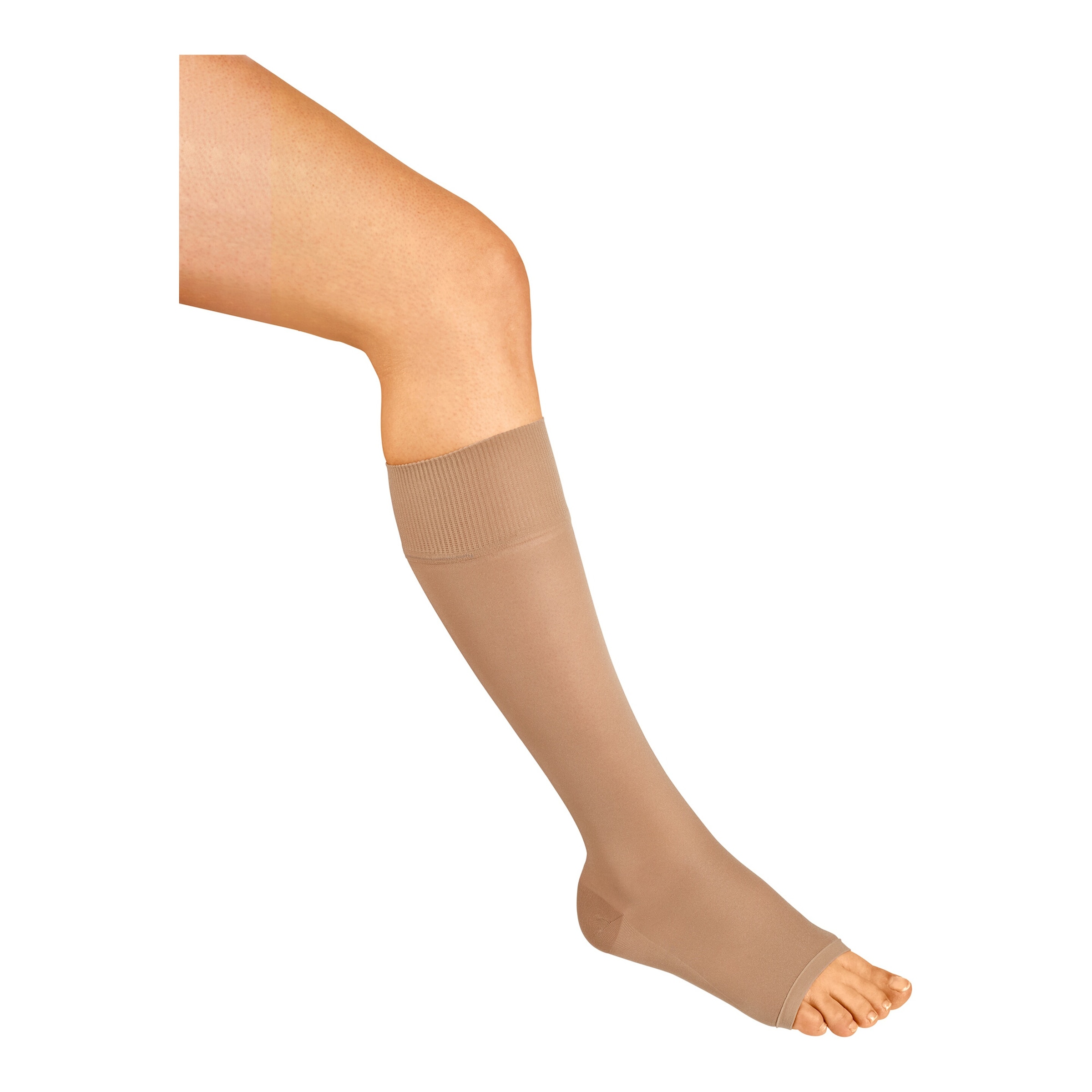 Stützkniestrümpfe, 2 Paar beige 5