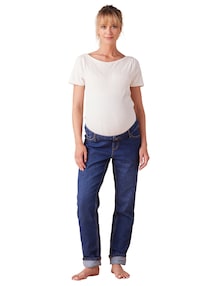 Mom-Jeans für die Schwangerschaft mit abnehmbarem Einsatz WATERLESS, Bundweite verstellbar