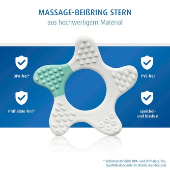 Beißring Stern aus Silikon