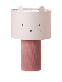 Nachttischlampe mit Mauskopf & Samt-Fuß LANDHAUS, Kinderzimmer