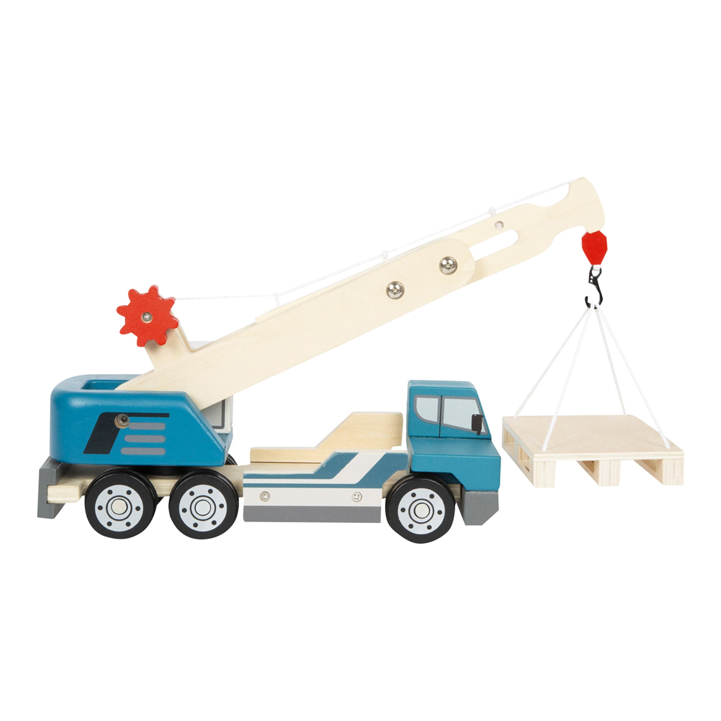 Kranwagen mit Palette