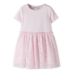 Kleid kurzarm mit Tüllrock Blumen