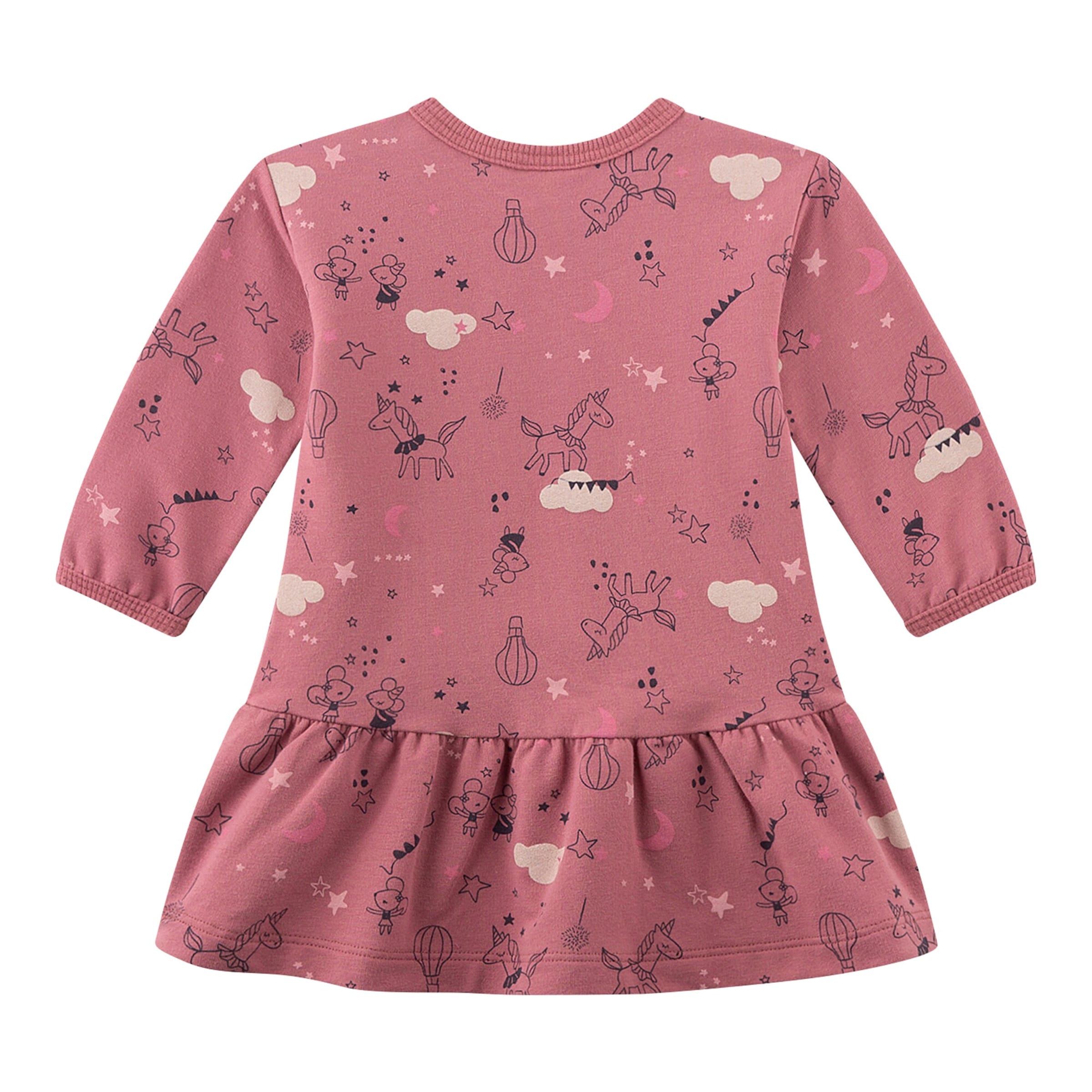 Sanetta Sweatkleid langarm Mäuse Einhörner