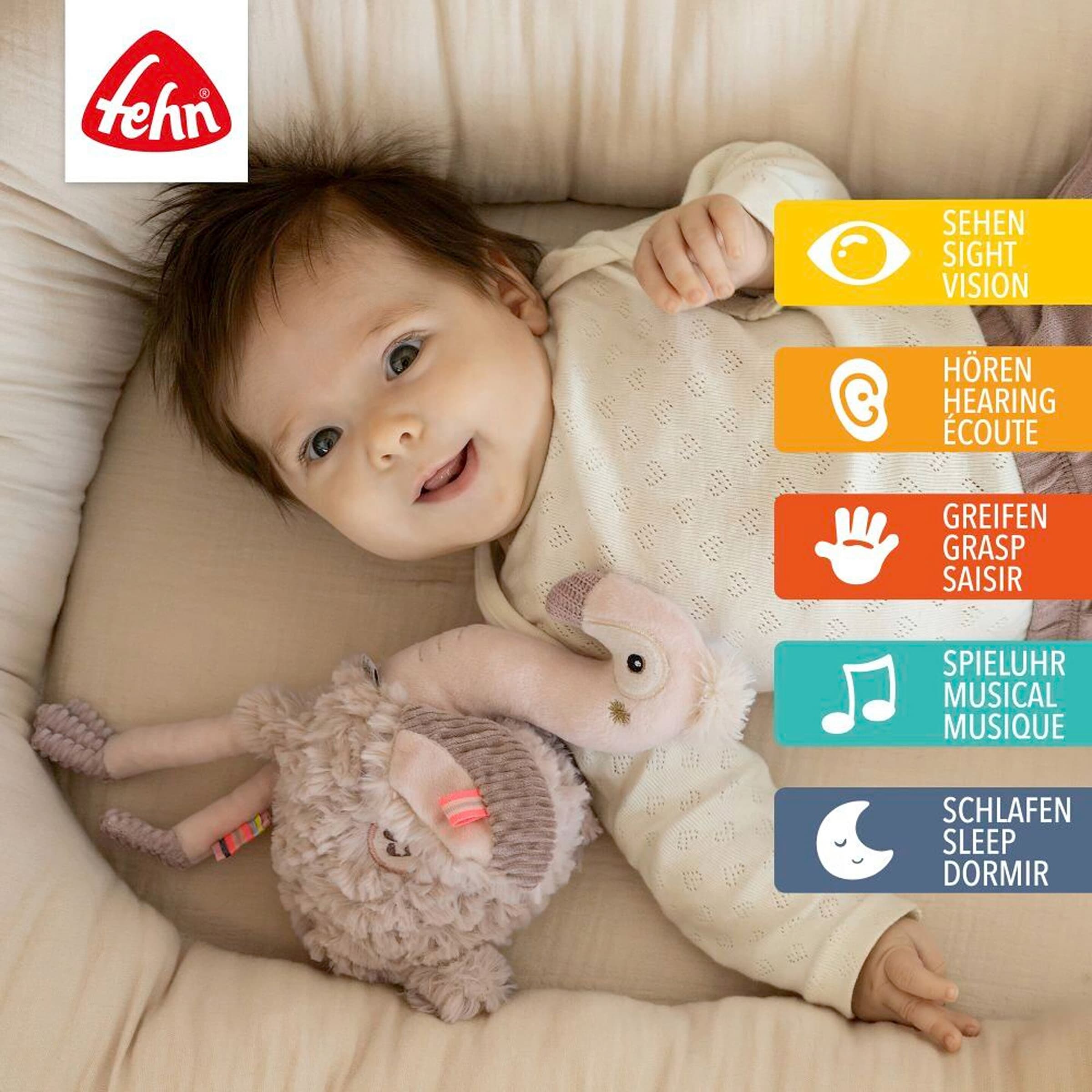 Fehn Einschlafhilfe Flamingo 31cm