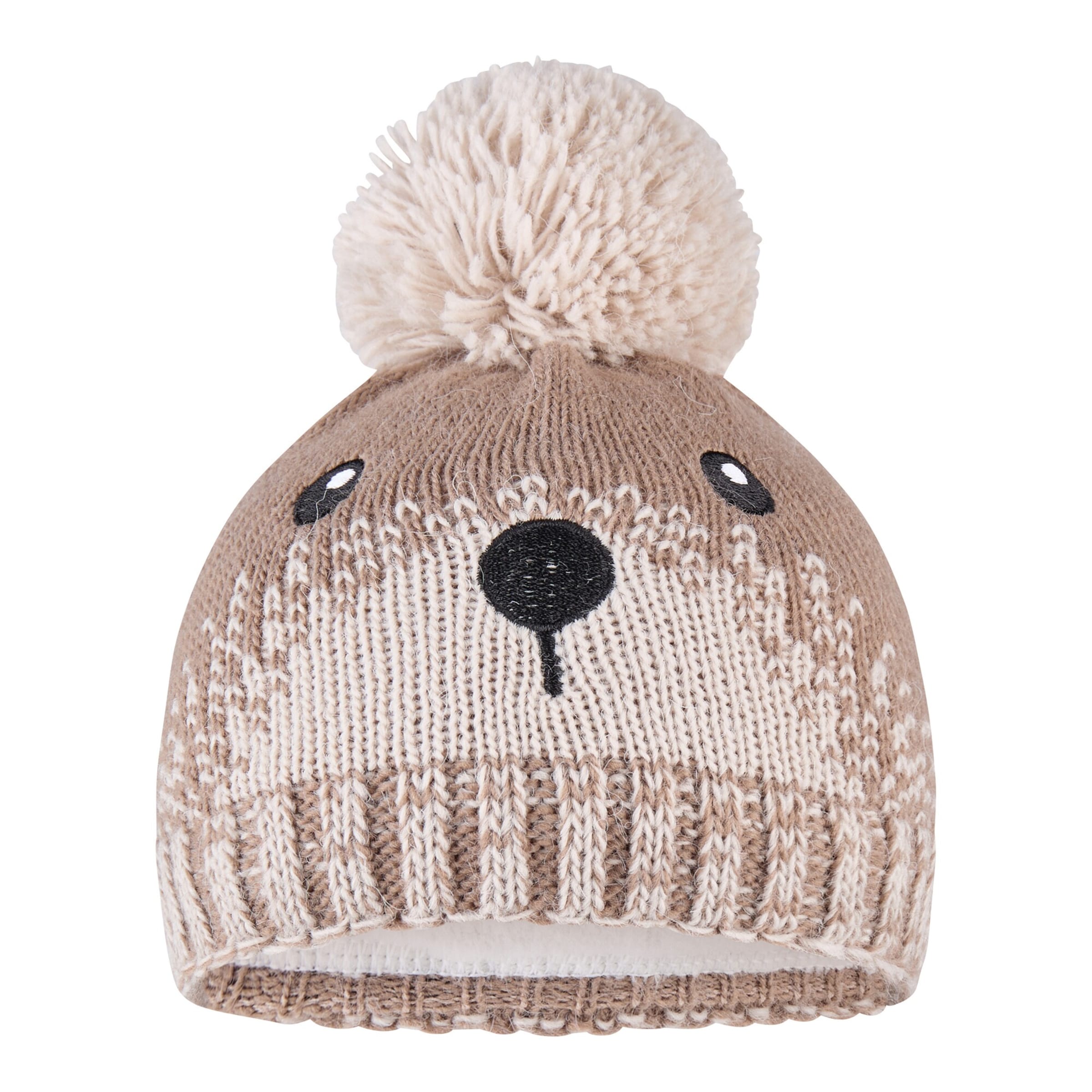 Sterntaler Winter-Strickmütze Bommel Bär