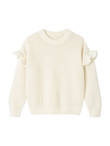 Mädchen Pullover mit Volants