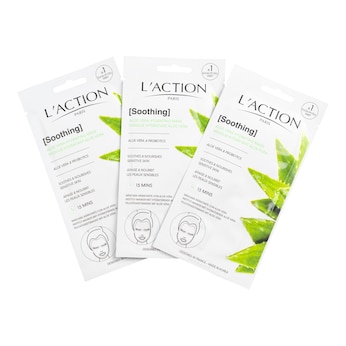 Aloe Vera Tuchmaske, 3 Stück