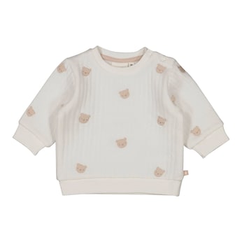Sweatshirt Bären-Stickerei Rippqualität