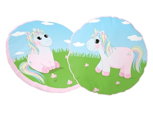 Kinder Rundkissen-Set "Einhorn Rainbow"