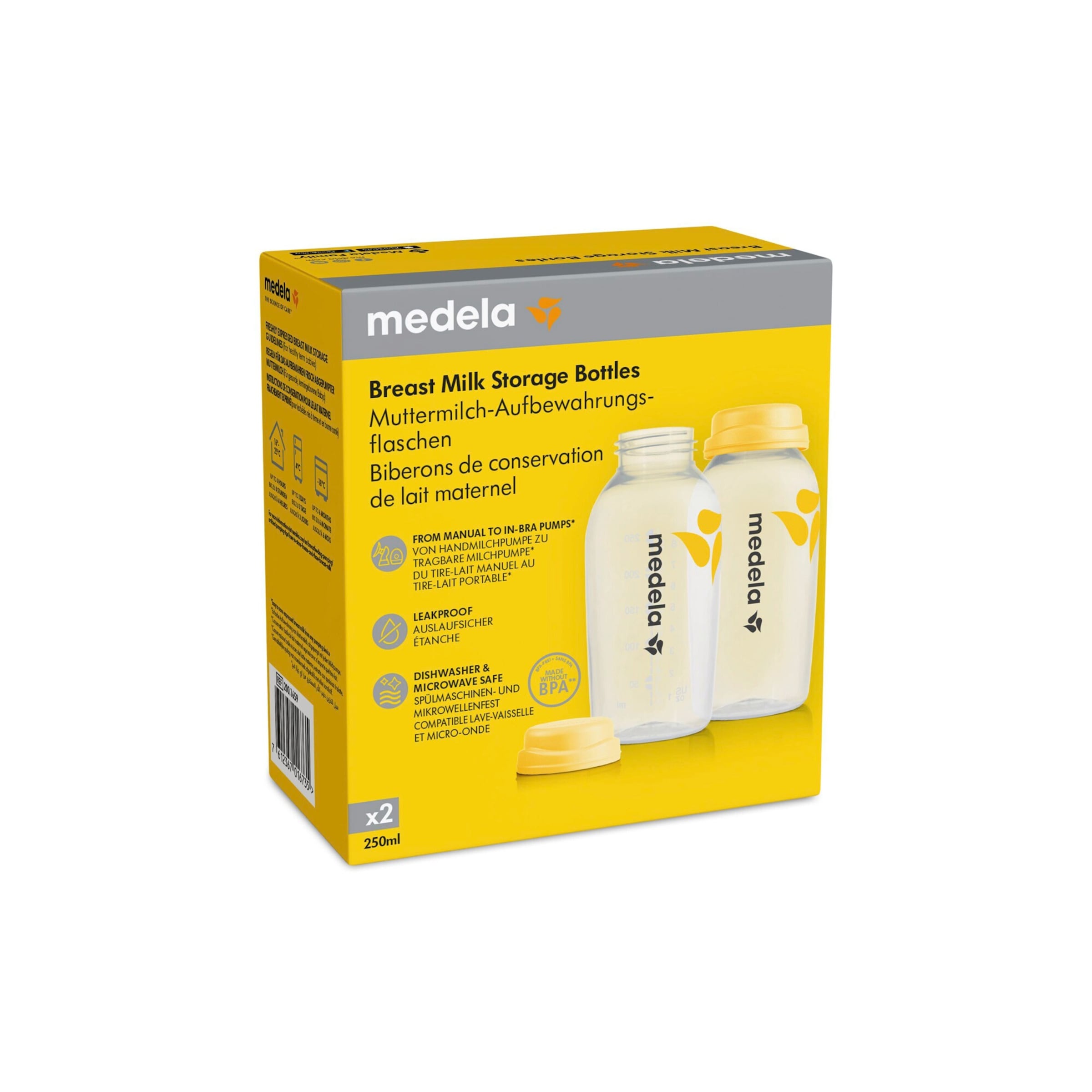 Medela 3er-Pack Aufbewahrungsbecher für Muttermilch, 150ml