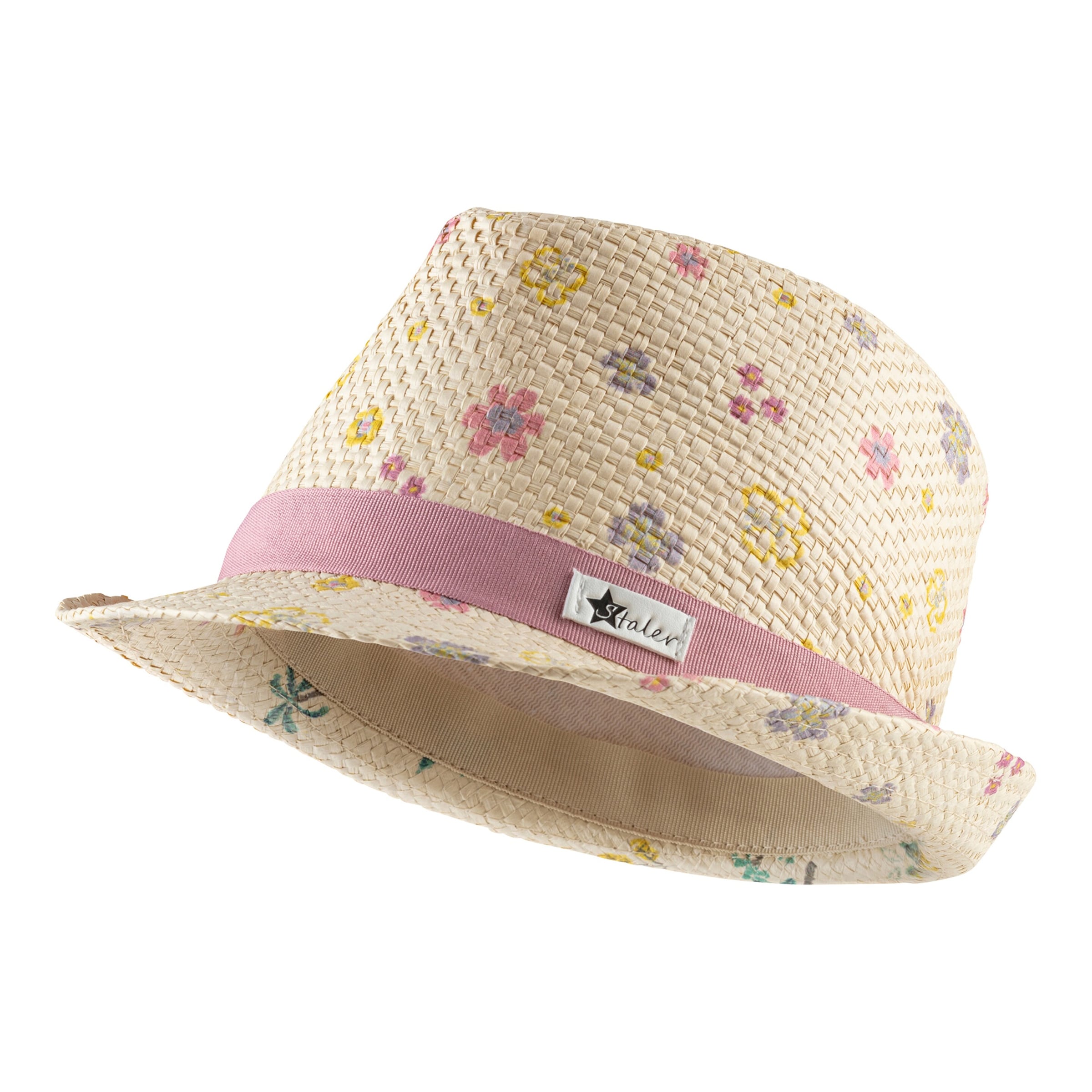 Sterntaler Strohhut mit UV-Schutz Blumen