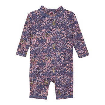 Schwimmanzug lang mit UV-Schutz Blumen
