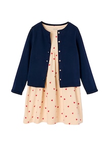 Mädchen-Set: Sweatjacke & Blumenkleid Oeko-Tex