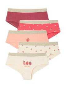 5er-Pack Shortys Mädchen, Dehnbund