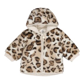Plüschjacke Kapuze mit Ohren Leo