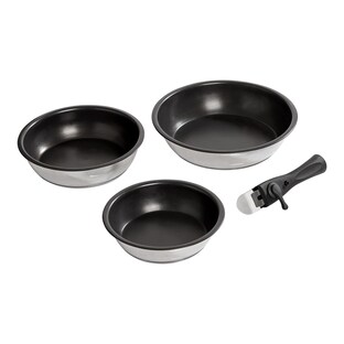 Pfannen-Set „Easy Click“, Set aus 1 Griff und 3 Pfannen
